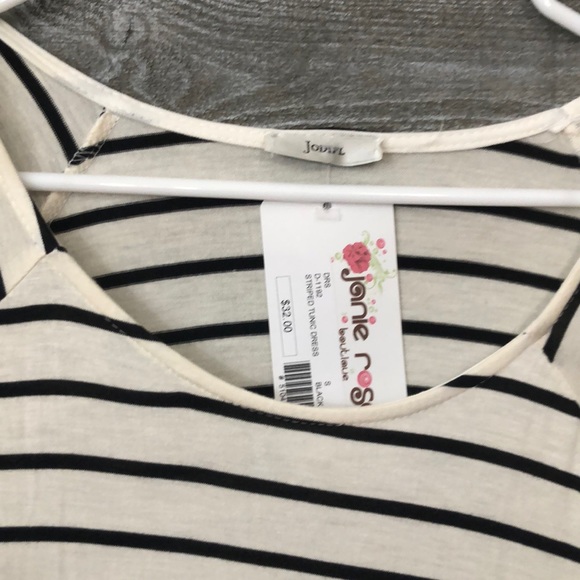 Black and cream striped tunic dress NWT! - Picture 3 of 5